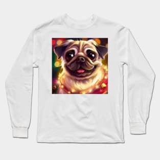 Cute Pug Drawing Long Sleeve T-Shirt